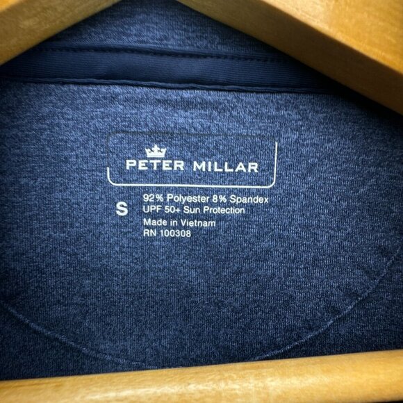 Peter Millar Top Womens Small Blue 1/4 Zip Pullover Golf‎ Korn Ferry Tour - Picture 15 of 15